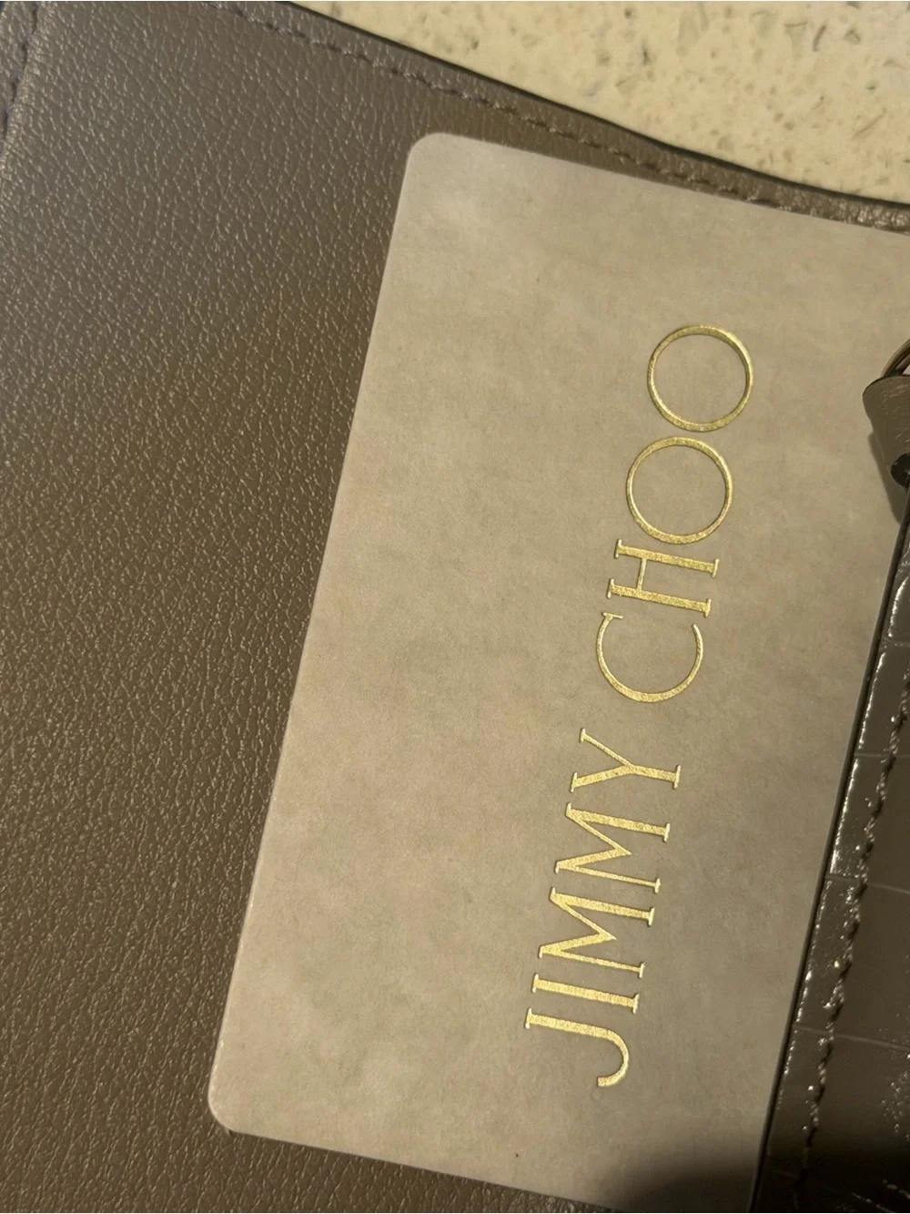 Jimmy Choo Sand Croc-Embossed Continental Wallet with Gold Hardware